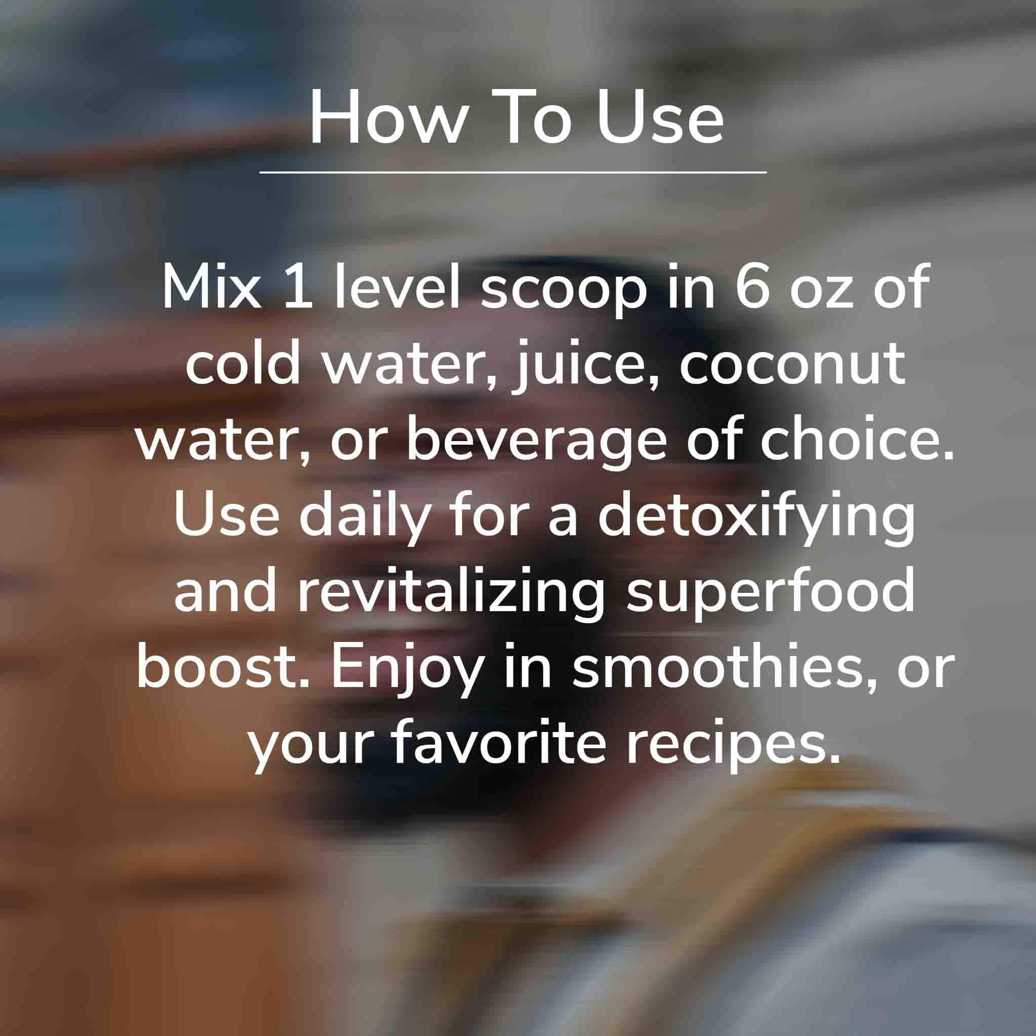 How to use Greens & Reds superfood powder