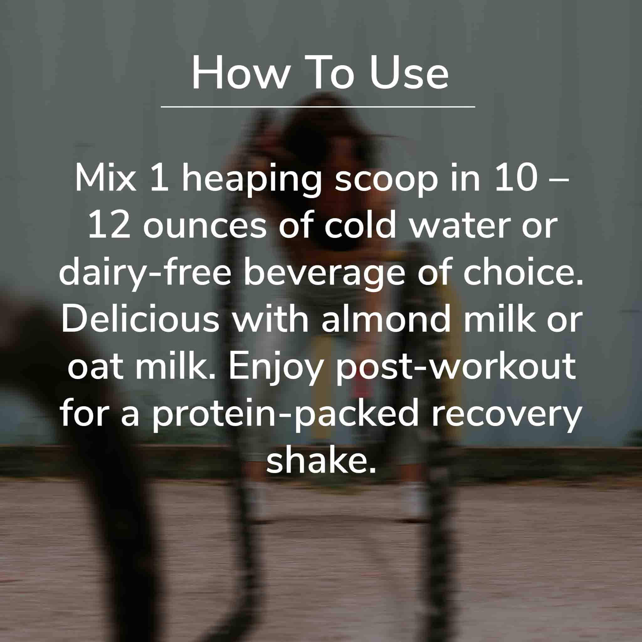 How to use organic plant protein powder for a protein-packed recovery shake.