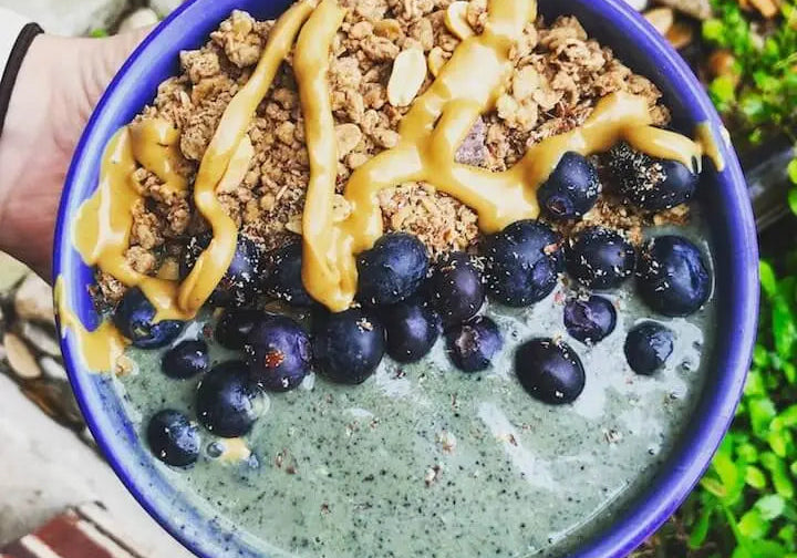 Blueberry and Peanut Butter Bowl