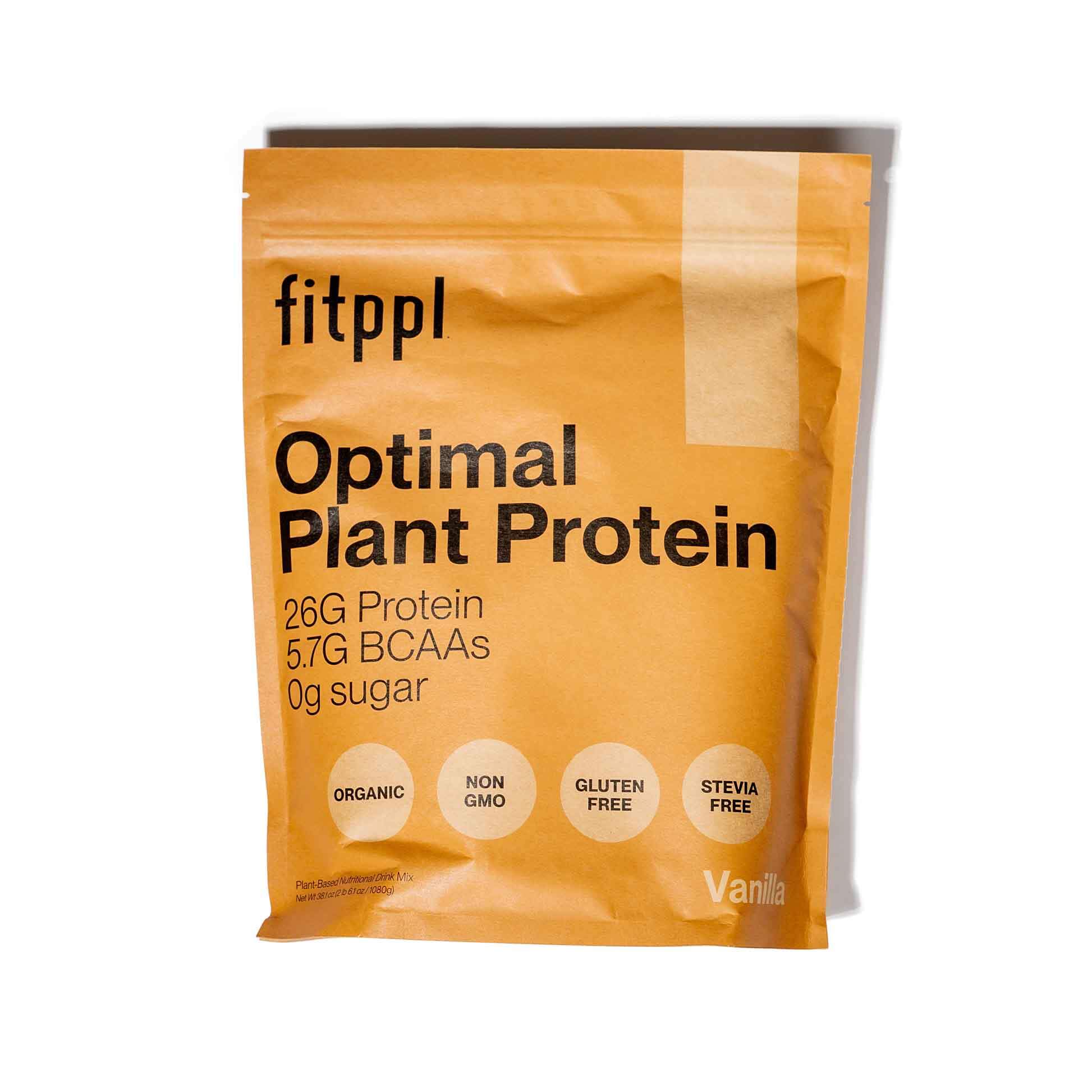 fitppl Optimal Organic Plant Protein Powder bag – front view